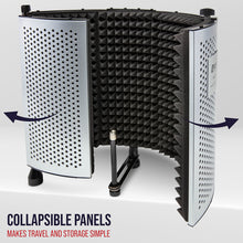 Load image into Gallery viewer, LyxPro Portable & Foldable Sound Absorbing Vocal Recording Panel - Upgraded