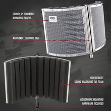 Load image into Gallery viewer, LyxPro Portable & Foldable Sound Absorbing Vocal Recording Panel - Small
