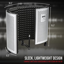 Load image into Gallery viewer, LyxPro Portable & Foldable Sound Absorbing Vocal Recording Panel - Upgraded