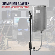 Load image into Gallery viewer, VRI-40 Portable Acoustic Isolation Shield, Sound Absorbing, Reflection Panel With Heavy Duty Gooseneck