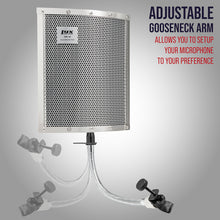 Load image into Gallery viewer, VRI-40 Portable Acoustic Isolation Shield, Sound Absorbing, Reflection Panel With Heavy Duty Gooseneck