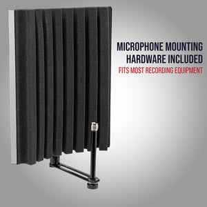 VRI-40 Portable Acoustic Isolation Shield, Sound Absorbing, Reflection Panel With Heavy Duty Gooseneck