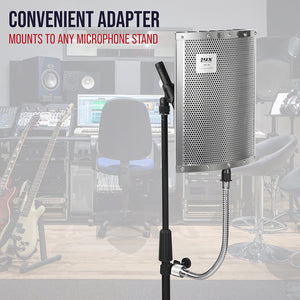 VRI-40 Portable Acoustic Isolation Shield, Sound Absorbing, Reflection Panel With Heavy Duty Gooseneck