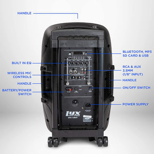 12” Portable PA Speaker with Rechargeable Battery