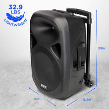 Load image into Gallery viewer, 12” Portable PA Speaker with Rechargeable Battery
